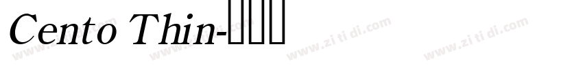 Cento Thin字体转换
